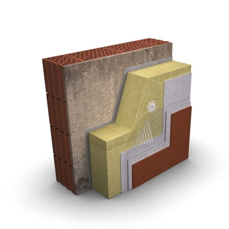 Renovuojamos mūro/surenkamų blokų sienos šiltinimas tinkuojama sistema